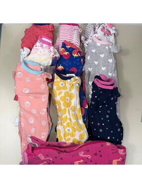 Girls Footed Sleeper Bundle | 12 Months | 10 Footed Sleep & Plays